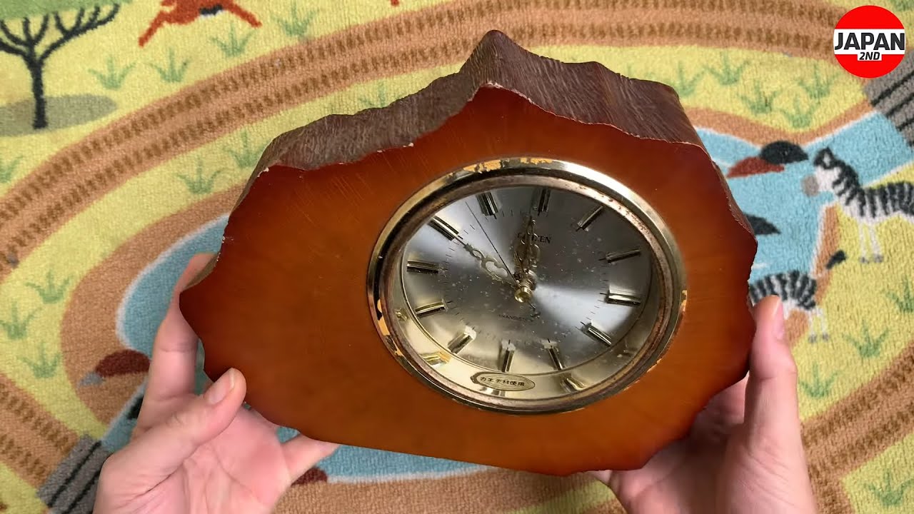 CITIZEN wooden table clock antique 7RG023 シチズン 刻がくるった