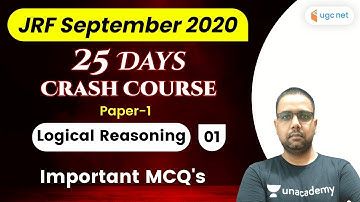 10:30 AM: UGC NET Crash Course | Logical Reasoning by Rohit Choudhary | Important MCQ