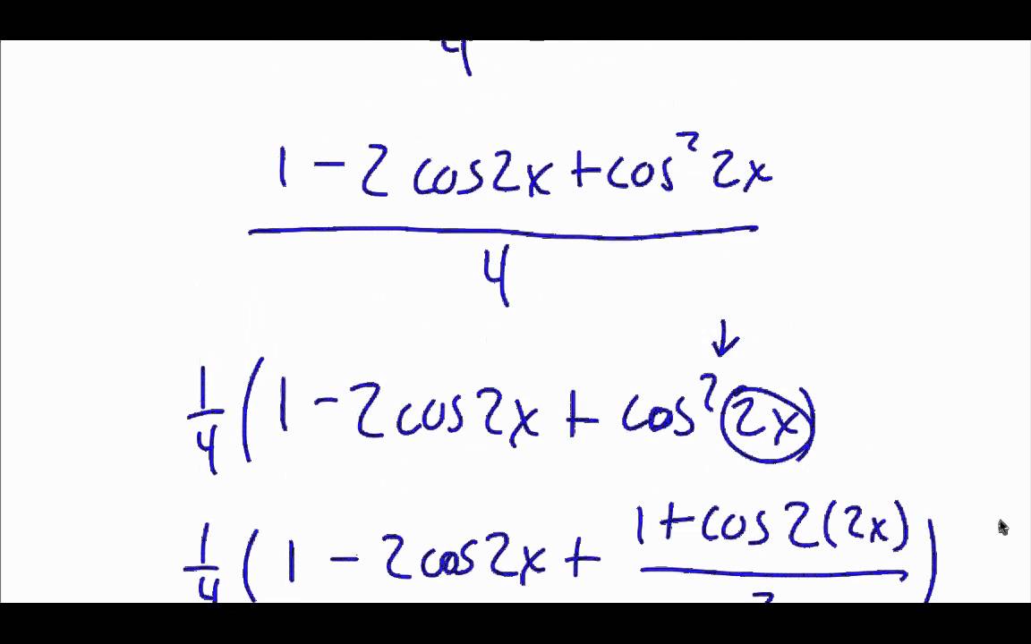 Pre Calculus 5 5 Multiple Angle and Product to Sum Formulas Part 1 YouTube