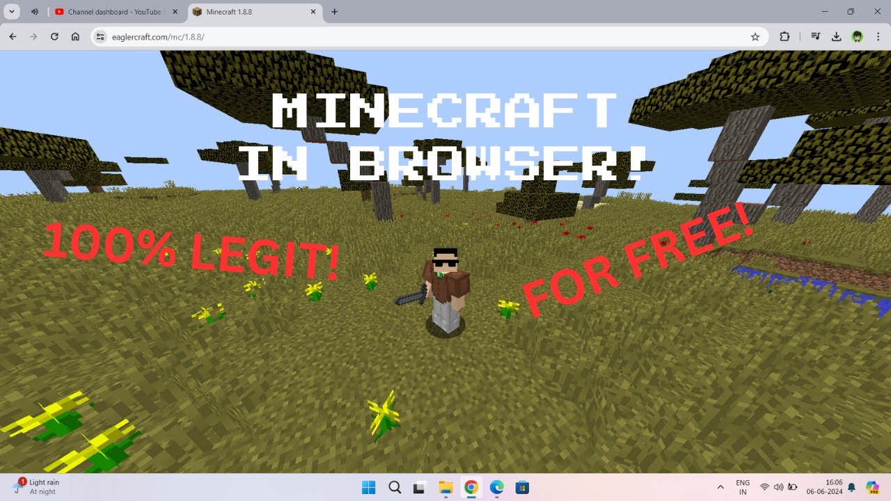 This is How to play Minecraft in browser for Free - YouTube
