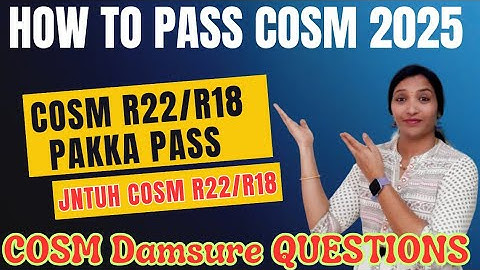 How to Pass COSM R22 || COSM Damsure Questions || COSM 💯 % Pass Questions || #COSMR22 #COSMR18 ||