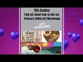This Sunday find out about how to join our FREE "February online art workshops".