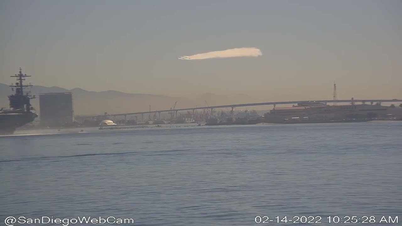 Watch the Blue Angels fly over the USS Carl Vinson as they returned to San Diego from deployment.