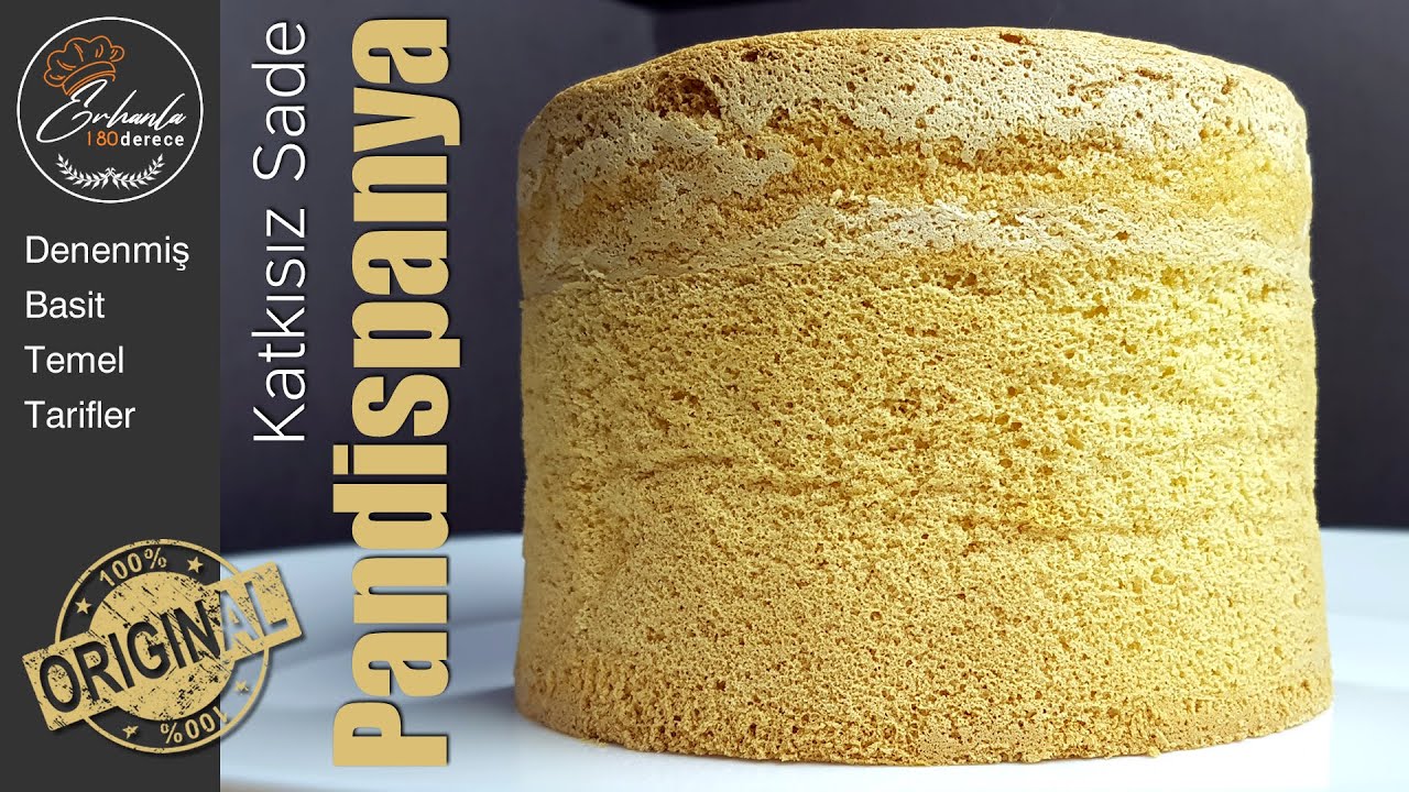 DİKKAT EDİN! 👌🏻 KALIPTAN ÇIKABİLİR! KATKISIZ PANDİSPANYA (Sünger Kek, Pandispanya, SpongeCake)