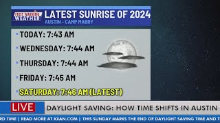 Nick's First Warning: How time will shift in Austin this Sunday