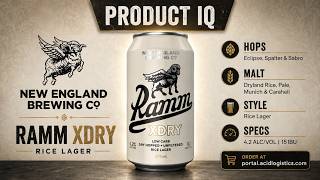 PRODUCT IQ | New England Brewing Co. Ramm Xtra Dry Rice Lager | ACID PRODUCT IQ