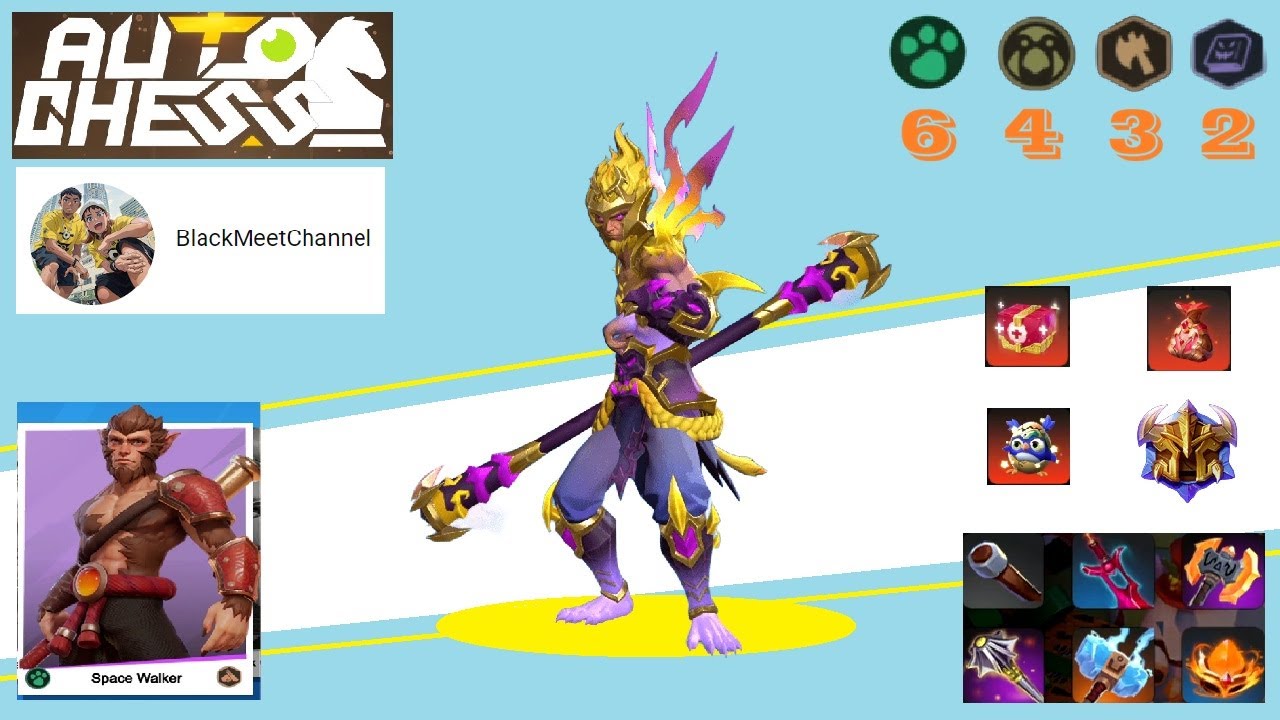 Auto Chess SS 34 : 6 Beast 4 Glacier 3 Warrior 2 Warlock (ลิงกังเจ้าป่า)