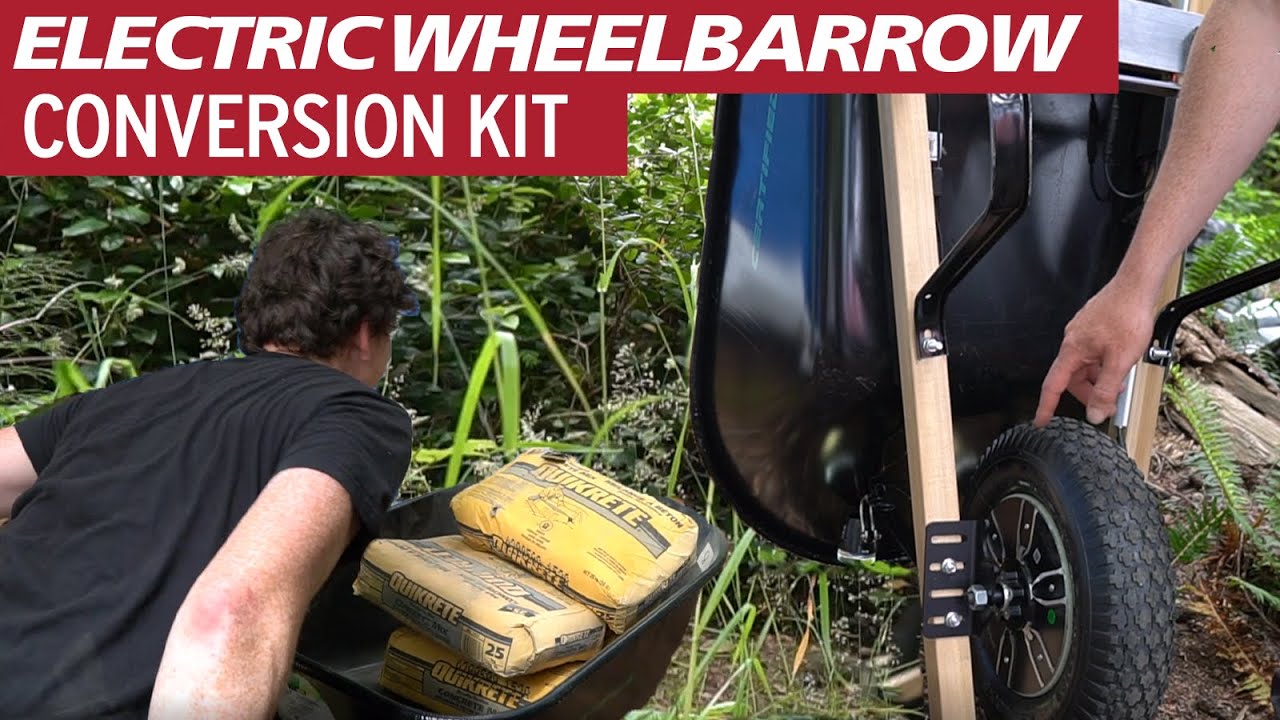 First Cut of Grin's Electric Wheelbarrow Kit YouTube