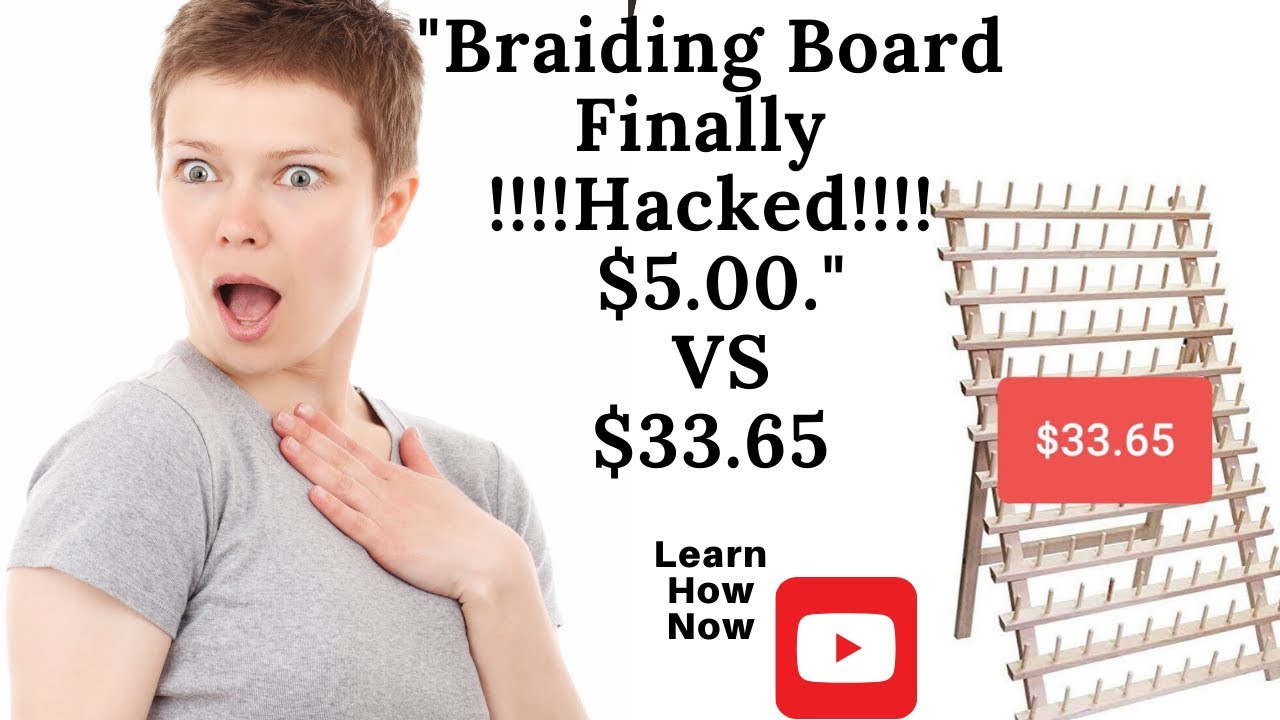 DIY Wall Braid Rack W/ Cardboard/ Easy affordable Dollar Tree braiding hair  holder/Organizer 