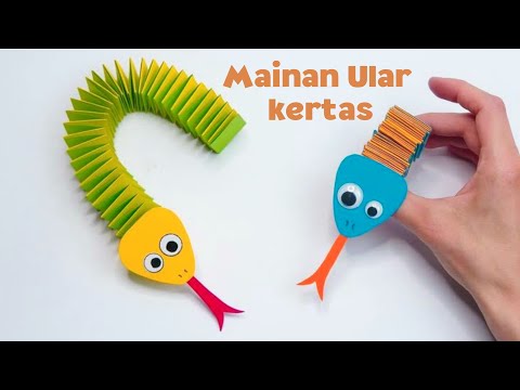 Ular Kertas - Cara Membuat Mainan Ular Dari Kertas - Moving Paper Toys