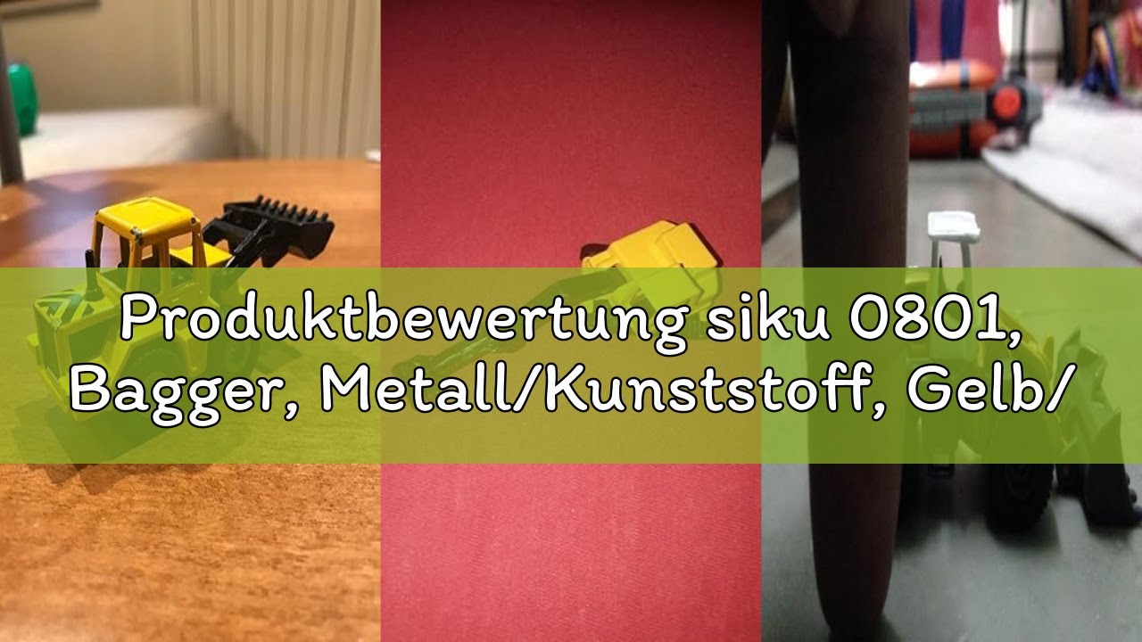 Produktbewertung siku 0801, Bagger, Metall/Kunststoff, Gelb/Schwarz, Beweglicher Baggerarm, Drehbare