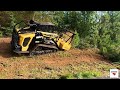 Cleaning Edge of Parking Lot from Overgrown Trees and Underbrush