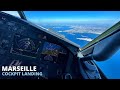 Boeing 737 MAX 8 STEEP APPROACH into Marseille | Cockpit View | GoPro 9 Pilot&#39;s View [4K]
