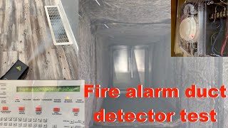 Testing my HVAC fire alarm duct detector and HVAC shut down failure. Home fire alarm system