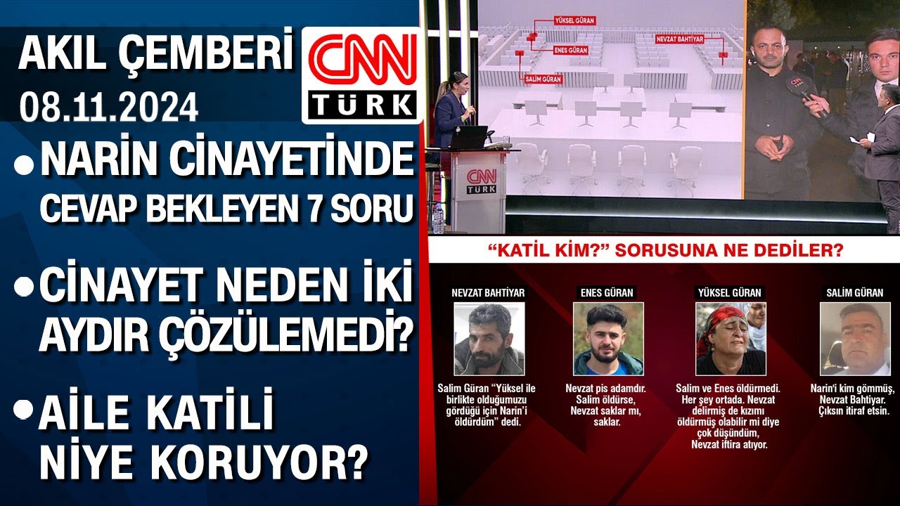 Narin Güran davası dakika dakika CNN TÜRK'te: Davayı çözecek Somut delil ne? -AkılÇemberi 08.11.2024