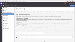 Managing product specifications