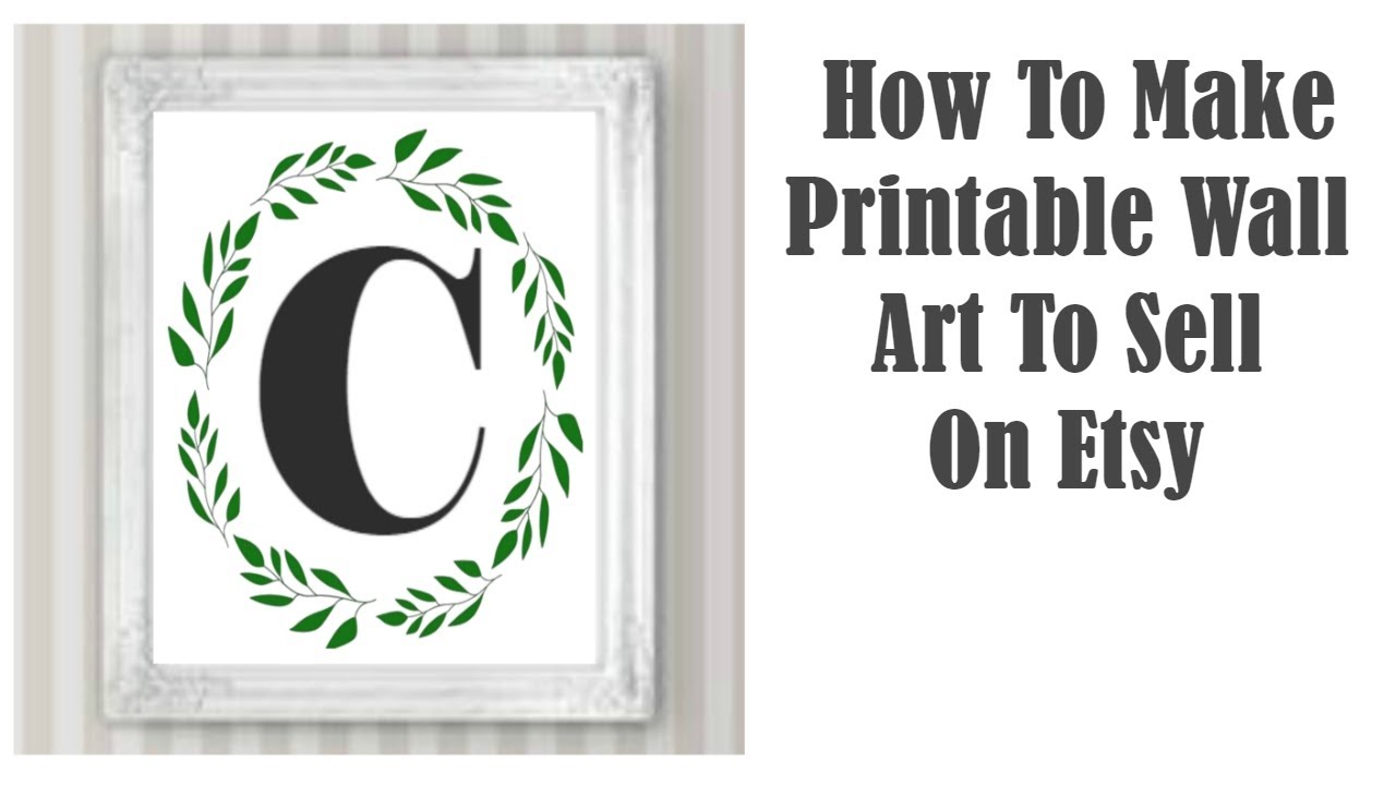 How To Make Simple Wall Art To Sell On Etsy - YouTube