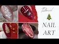 5 easy Christmas nail Ideas - Weihnachtsnägel für Anfänger - Christmas nail art compilation