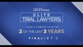 Lyons & Simmons Named Elite Trial Lawyers Finalists For Second Time in Three Years
