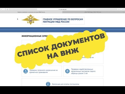 ДОКУМЕНТЫ НА ВНЖ. Какие документы нужны для ВНЖ?