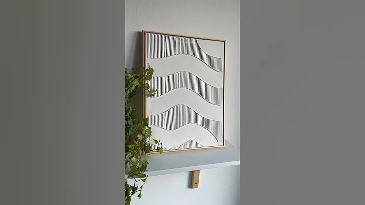 Lines And Waves Textured Art tutorial ✨ #texturedart #textured #canvas #plasterart #dc #polska