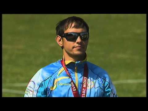 Athletics -  men's triple jump T11 Medal Ceremony  - 2013 IPC Athletics World Championships, Lyon