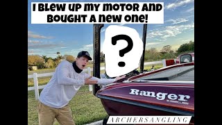 Repowering My Ranger Bass Boat! (I BLEW MY OLD MOTOR UP!!!)