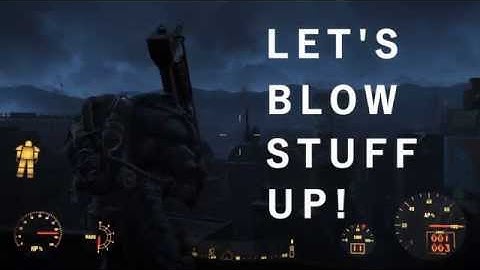 Blowing some race robots - Fallout 4