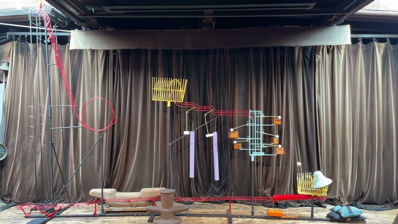 Audio-Kinetic Sculpture by George Rhoads (1989) at the Waterfront Museum and showboat barge