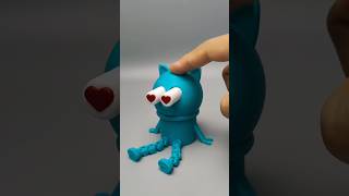 Cute 3D Printed Pop-Eyed Cat #3dprinting #shorts