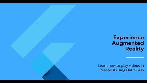 How to Play a Video in Augmented Reality using RealityKit in Flutter iOS