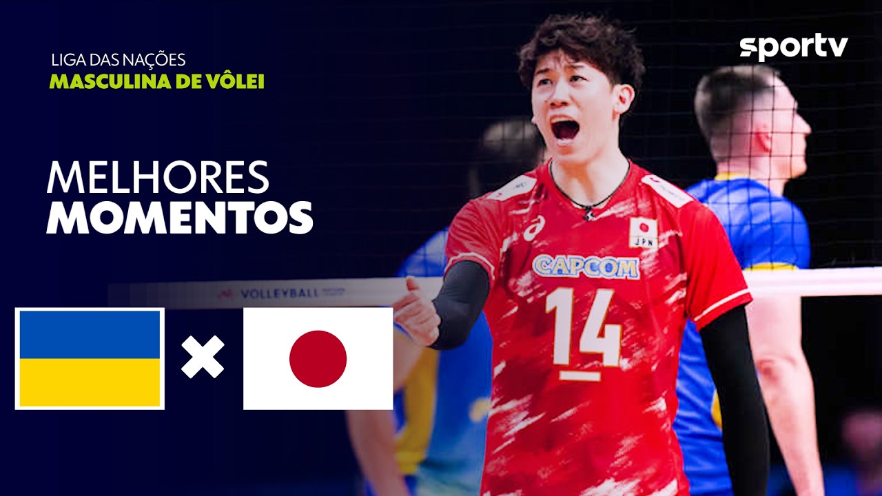 UCRÂNIA 0 X 3 JAPÃO | MELHORES MOMENTOS | LIGA DAS NAÇÕES MASCULINA DE VÔLEI 2026 | sportv