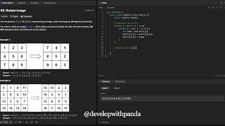 Day 25 | Rotate Image | LeetCode | Java | DevelopWithPanda