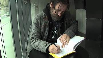 Dan Perjovschi signs NTK guestbook