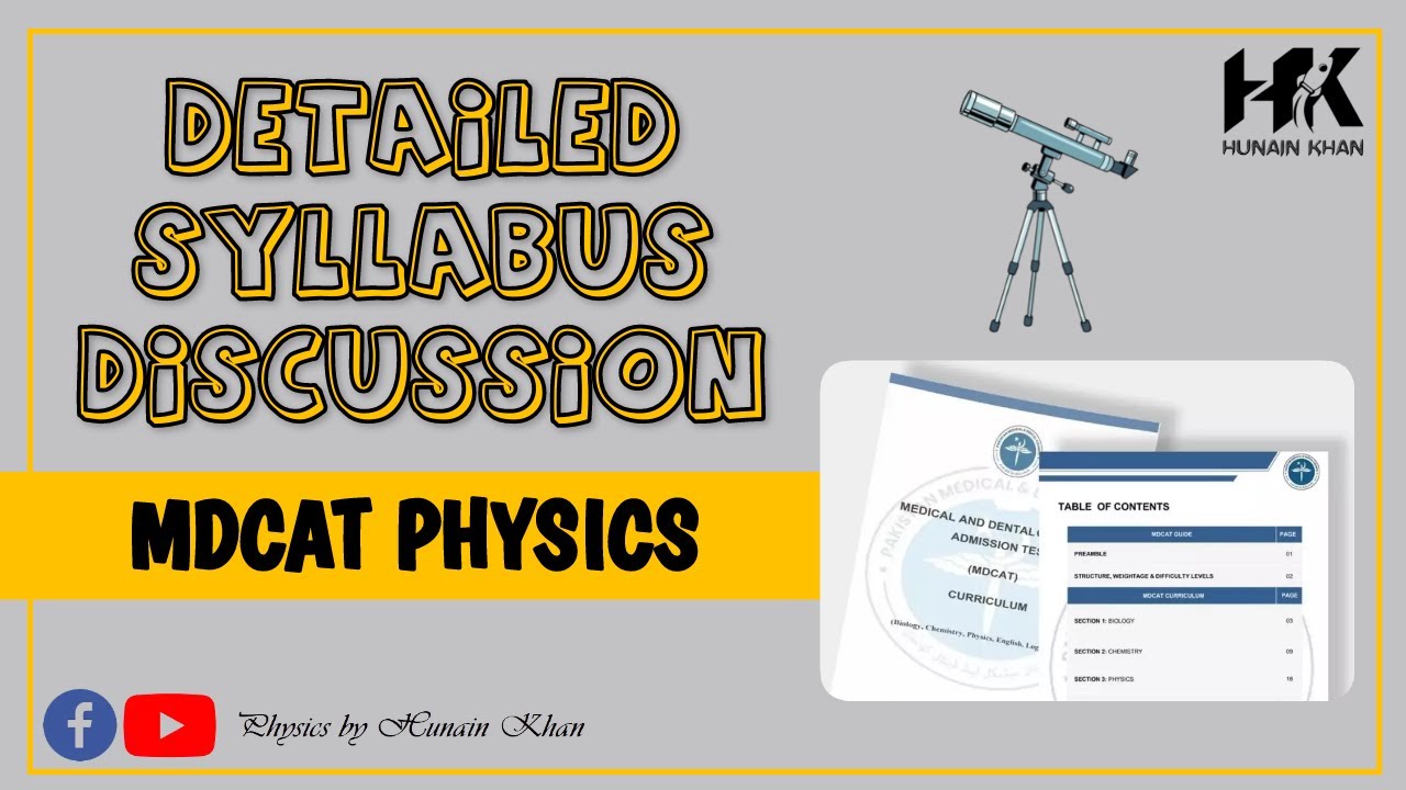 MDCAT Physics Syllabus - Detailed Discussion, Guidance & Strategy - YouTube