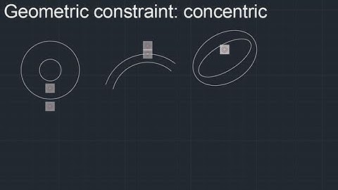 AutoCAD 2021 Tutorial: Geometric constraints (7) Concentric