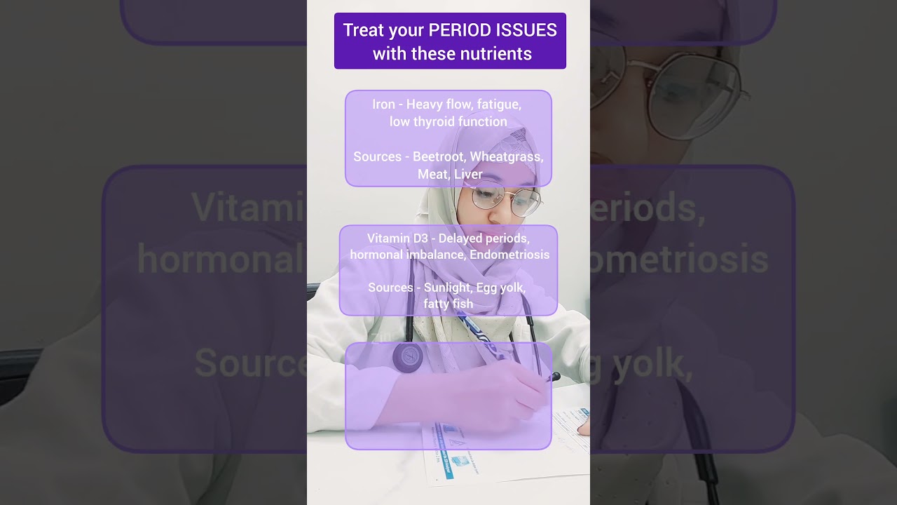 Treat your PERIOD ISSUES with these nutrients