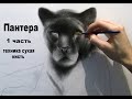 Мастер-класс по сухой кисти "Пантера" часть 1