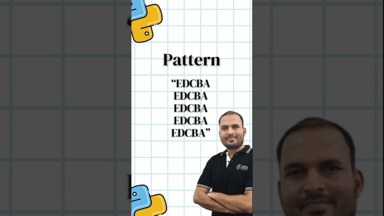 Python Charchter Pattern Explained in 3 Minutes By Zafar Khan Sir