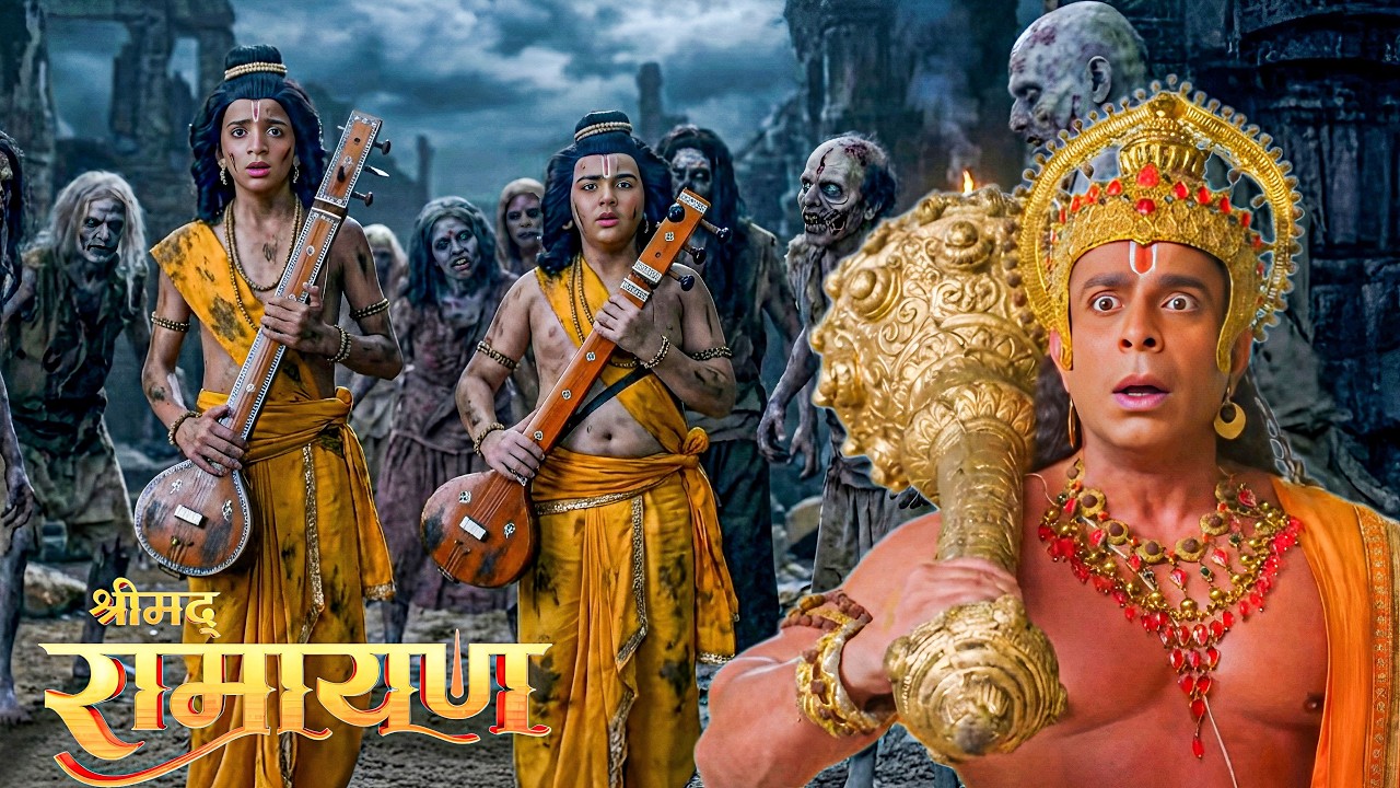 राक्षसों के बीच फंसे लव कुश की कैसे करेंगे हनुमान जी रक्षा || Shrimad Ramayan