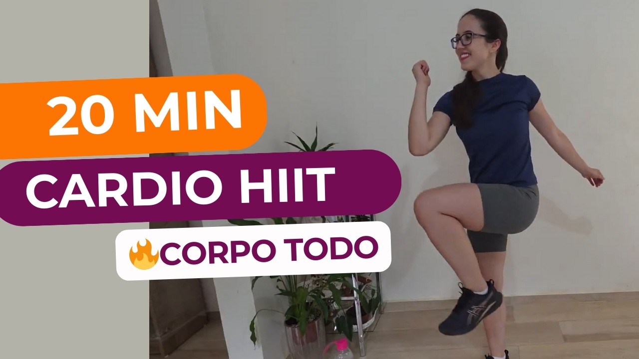 🔥20 MIN CARDIO HIIT CORPO INTEIRO | Queima de Gordura, Sem Saltos, Sem Equipamentos🔥