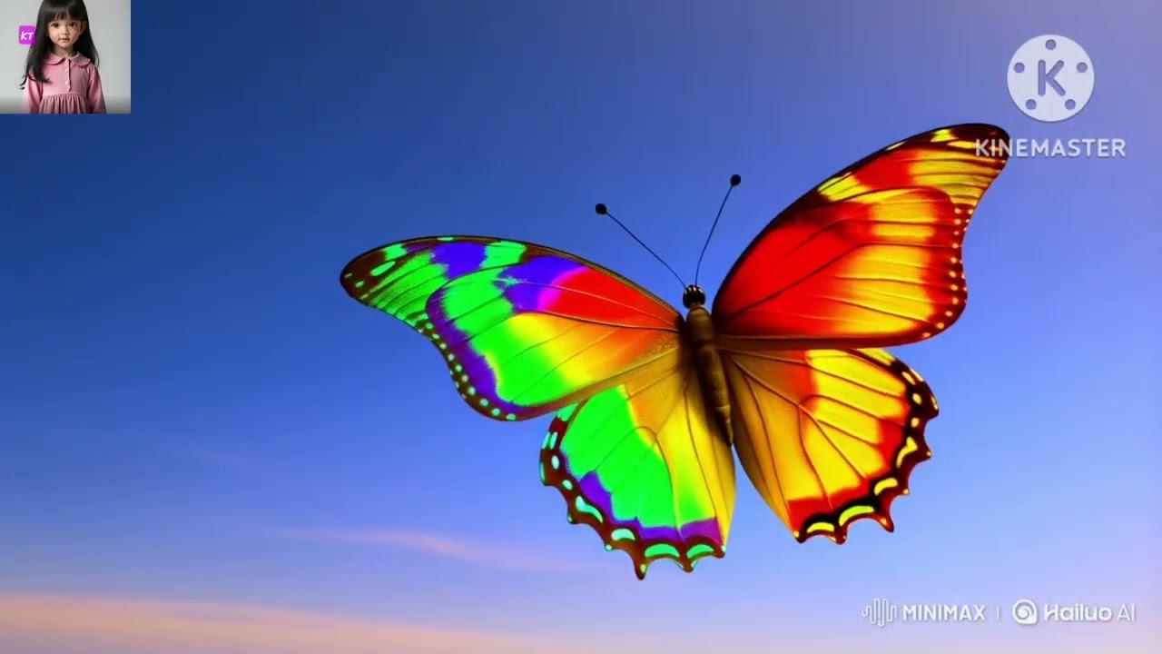 Rainbow butterfly # nursary rhyme#