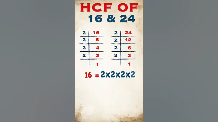 HCF of 16 & 24 / #shorts #short #hcf #viral #trending #hcf_lcm Public Maths