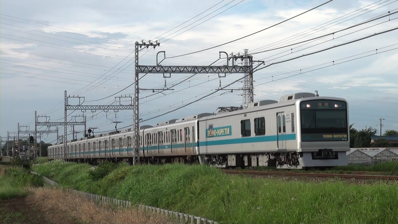 小田急1000形ワイドドア車牽引のクヤ31形テクノインスペクター定期検測