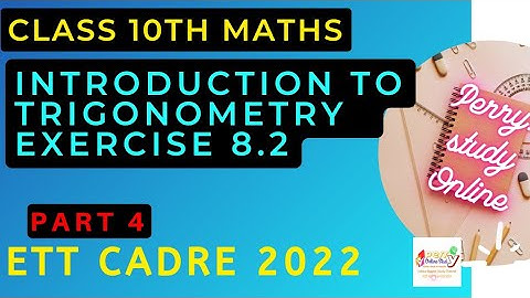 Introduction To Trigonometry Class 10th Exercise 8.2 Part 4