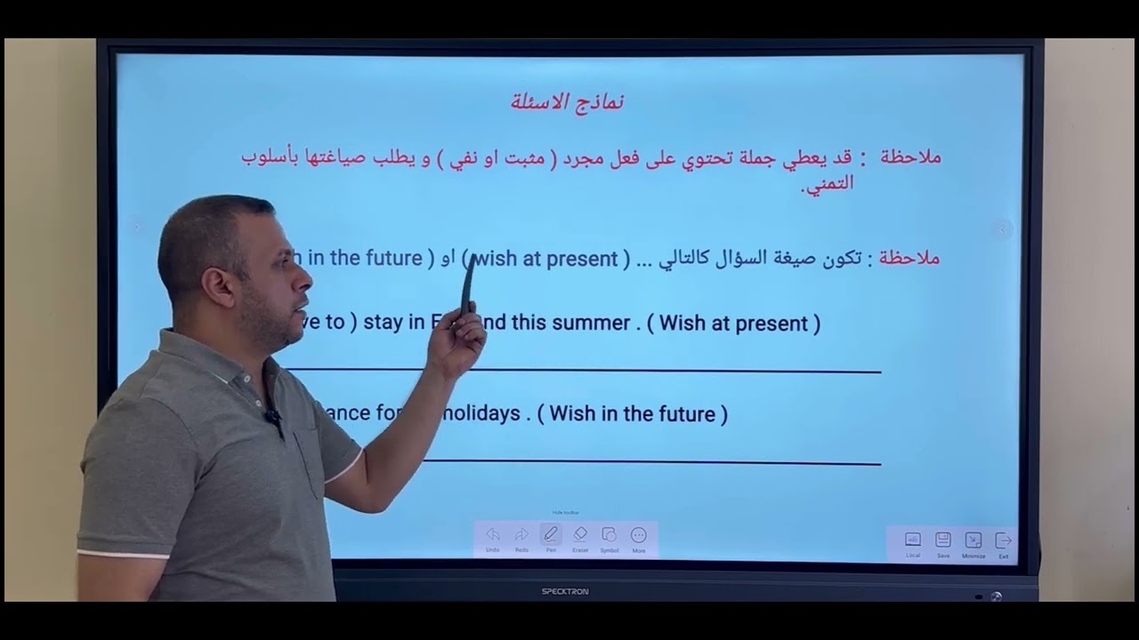 ( الرغبة في الحاظر و المستقبل ) للصف الخامس الإعدادي / الفصل الخامس