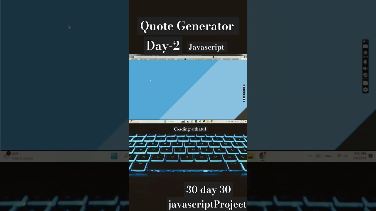 Day2- Quote Generator 30 Days, 30 JavaScript Projects For Beginners to Practice 