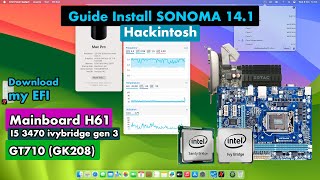 How To Install Macos On A Sonoma 14.1 Mainboard With An Ivybridge I5 3470 And Nvidia Gt710