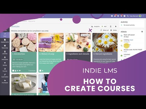 How to create courses with INDIE LMS