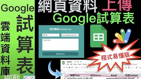【Google Sheets變成資料庫- EP1】上傳「表單」資料到Google 試算表/How to upload data from Web Forms to Google Sheets